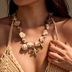 Load image into Gallery viewer, Kintsugi Waves: Broken Shell Revival Necklace
