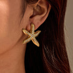 Load image into Gallery viewer, Eternal Golden Shore – Couple&#39;s Shell Studs
