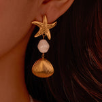Load image into Gallery viewer, Two Shells, One Heart – Couple&#39;s Matching Earrings
