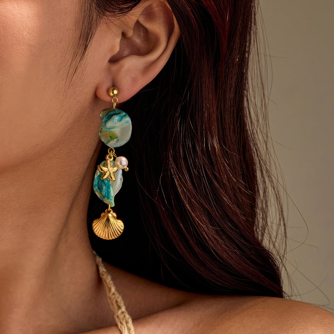Seashell Whisper: Couple's Promise Earrings