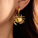 Load image into Gallery viewer, Moonlit Shell Cuff – Golden Ocean Hoop Clip-Ons
