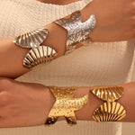 Load image into Gallery viewer, Lunar Halo: Embrace Shell Cuff Bracelet

