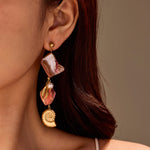 Load image into Gallery viewer, Tide of Romance – Natural Shell Dangle Earrings
