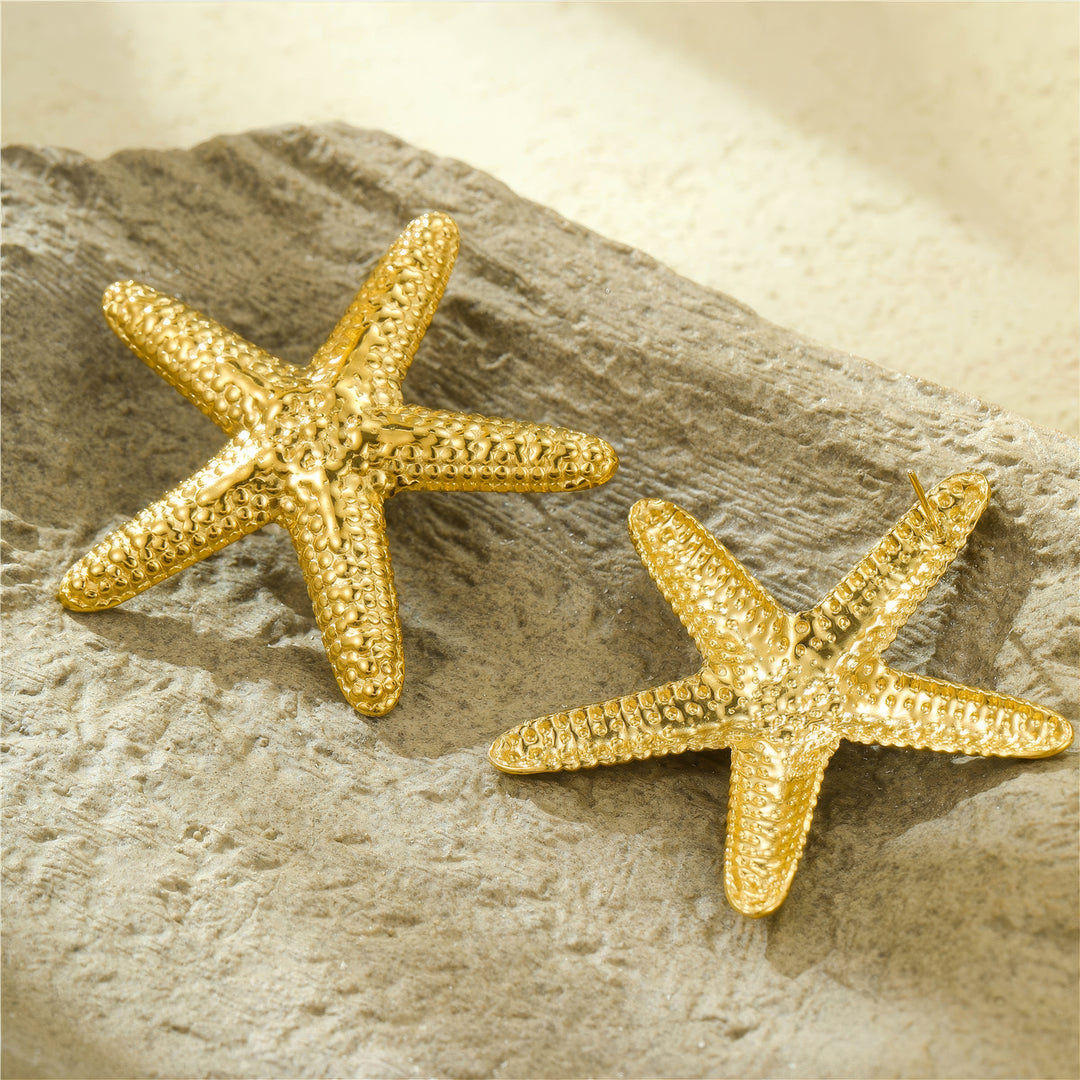 Mermaid's Golden Whisper – Spiral Shell Studs