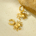 Load image into Gallery viewer, Moonlit Shell Cuff – Golden Ocean Hoop Clip-Ons
