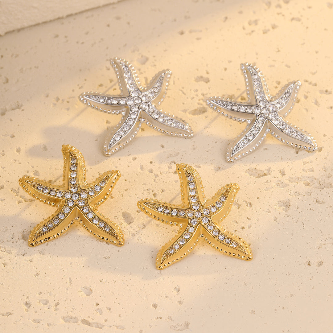 Eternal Golden Shore – Couple's Shell Studs