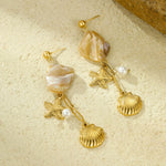 Load image into Gallery viewer, Eternal Shore: Engravable Shell Love Earrings
