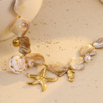 Load image into Gallery viewer, Kintsugi Waves: Broken Shell Revival Necklace
