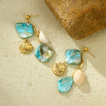 Load image into Gallery viewer, Mermaid&#39;s Love Spell – Iridescent Shell Earrings
