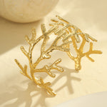 Load image into Gallery viewer, Eternal Spiral: Carved Conch Gold Bangle

