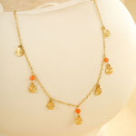 Load image into Gallery viewer, Mermaid&#39;s Treasure – Golden Shell &amp; Multicolor Gem Anklet
