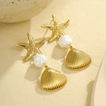 Load image into Gallery viewer, Two Shells, One Heart – Couple&#39;s Matching Earrings
