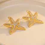 Load image into Gallery viewer, Eternal Golden Shore – Couple&#39;s Shell Studs
