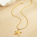 Load image into Gallery viewer, Cardioid Constellation: Aurum Starfish Necklace
