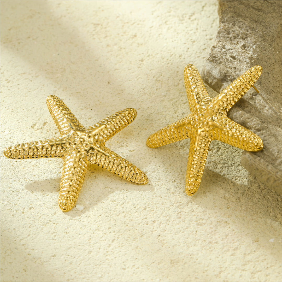 Mermaid's Golden Whisper – Spiral Shell Studs