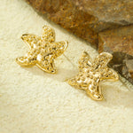 Load image into Gallery viewer, Lovers&#39; Golden Compass – Nautilus Shell Studs
