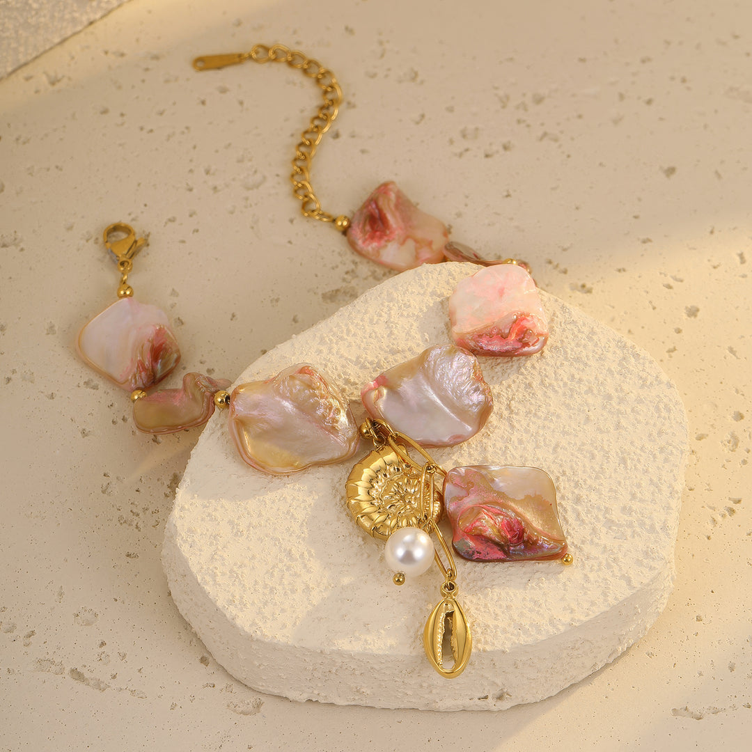 Golden Whispers of Love Charm Bracelet
