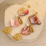 Load image into Gallery viewer, Tide of Romance – Natural Shell Dangle Earrings
