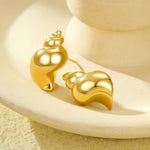 Load image into Gallery viewer, Golden Tide Love Knots – Shell Stud Earrings
