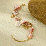 Load image into Gallery viewer, Seashell Serenade: Rainbow Stone Romance Bracelet
