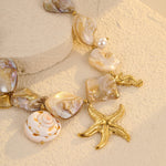 Load image into Gallery viewer, Kintsugi Waves: Broken Shell Revival Necklace
