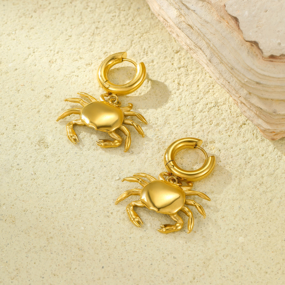 Moonlit Shell Cuff – Golden Ocean Hoop Clip-Ons