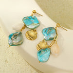 Load image into Gallery viewer, Mermaid&#39;s Love Spell – Iridescent Shell Earrings
