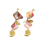 Load image into Gallery viewer, Tide of Romance – Natural Shell Dangle Earrings

