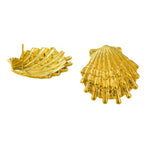 Load image into Gallery viewer, Aphrodite&#39;s Golden Tears – Heart Shell Studs
