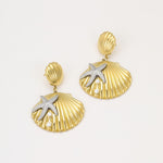 Load image into Gallery viewer, Tide-Locked Lovers – Interlocking Shell Pendant Earrings
