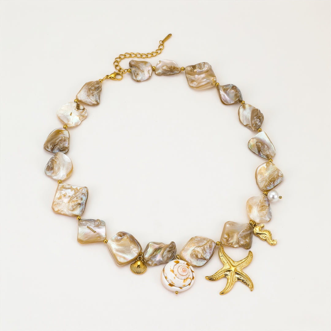 Kintsugi Waves: Broken Shell Revival Necklace