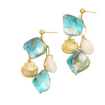 Load image into Gallery viewer, Mermaid&#39;s Love Spell – Iridescent Shell Earrings
