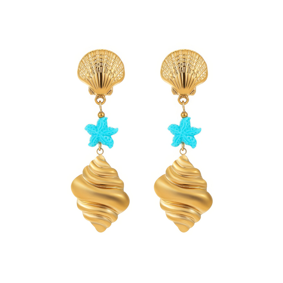 Ocean of Love – Pearl & Shell Drop Earrings