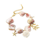 Load image into Gallery viewer, Seashell Serenade: Rainbow Stone Romance Bracelet
