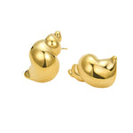 Load image into Gallery viewer, Golden Tide Love Knots – Shell Stud Earrings
