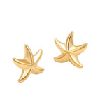 Load image into Gallery viewer, Golden Moonlit Kiss – Textured Shell Studs
